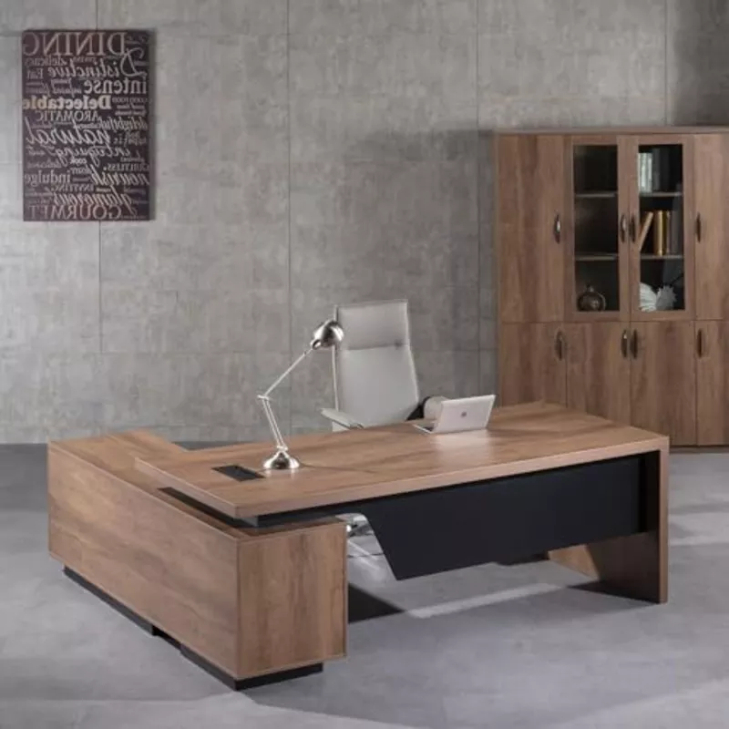 retractable-l-shaped-executive-desk-commercial-grade-office-desk-with-reversible Retractable L-Shaped Executive Desk, Commercial-Grade Office Desk with Reversible Storage Cabinet