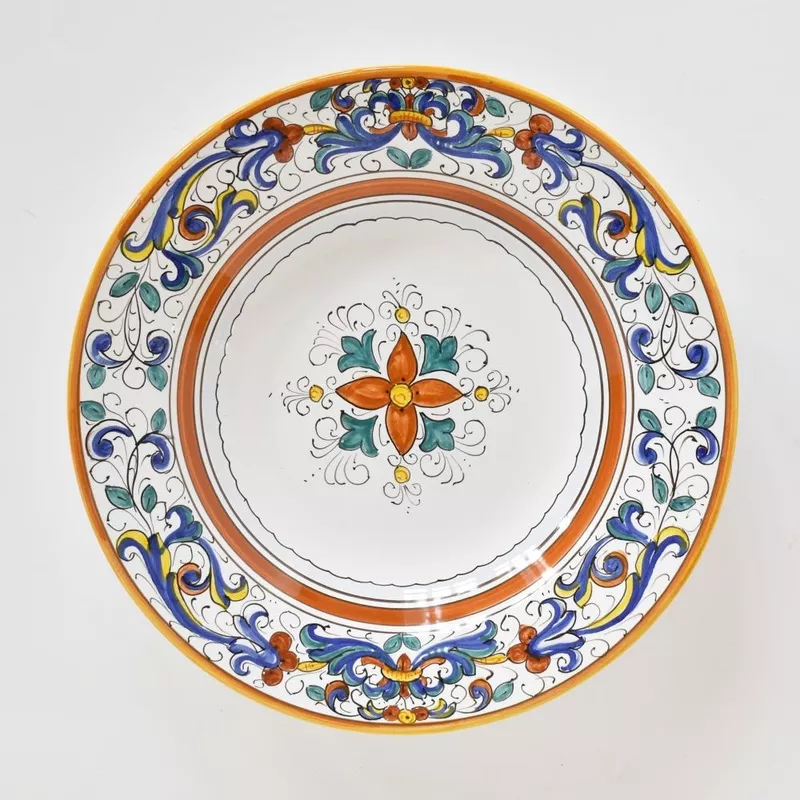 Ricco Deruta rimmed soup bowl