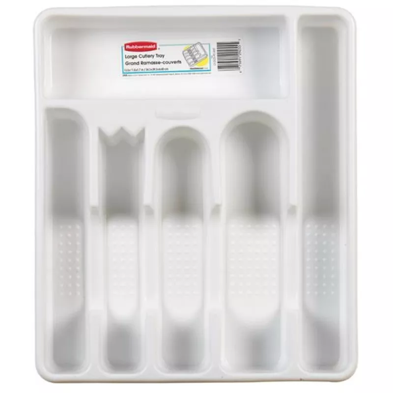rubbermaid-6-compartment-large-cutlery-tray-white-2925 Rubbermaid 6 Compartment Large Cutlery Tray White 2925