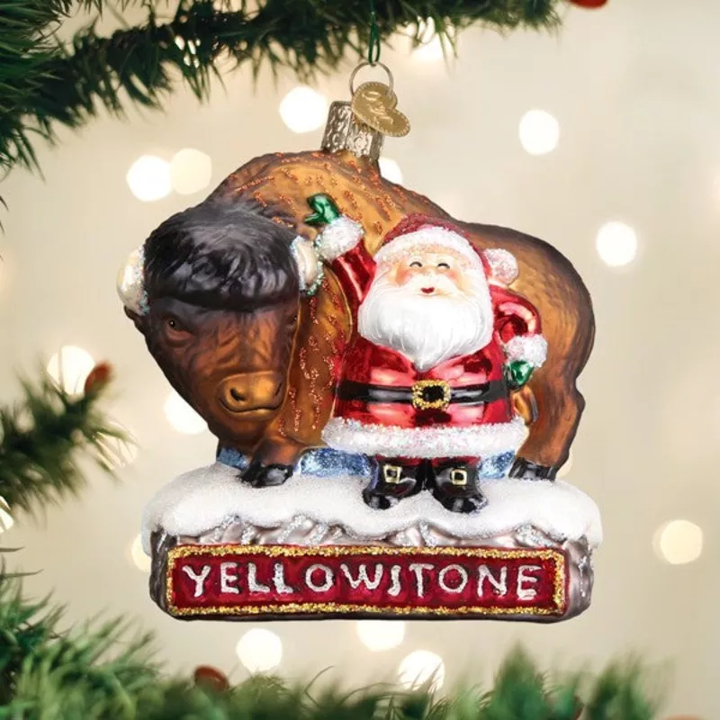 santa-with-bison-ornament Santa With Bison Ornament