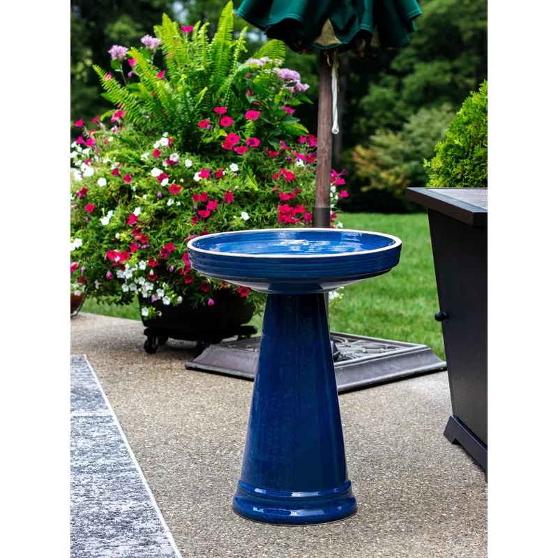 simple-elegance-birdbath-set-cobalt-blue Simple Elegance Birdbath Set – Cobalt Blue