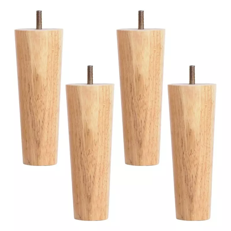 solid-oak-tapered-sofa-legs-set-4-with-m10-bolt-replacement-couch-chair-dresser- Solid Oak Tapered Sofa Legs Set Of 4 With M10 Bolt Replacement For Couch Chair Dresser Cabinet TV Stand 20 Cm High Veal Color Finish Built To Last And Easy Install
