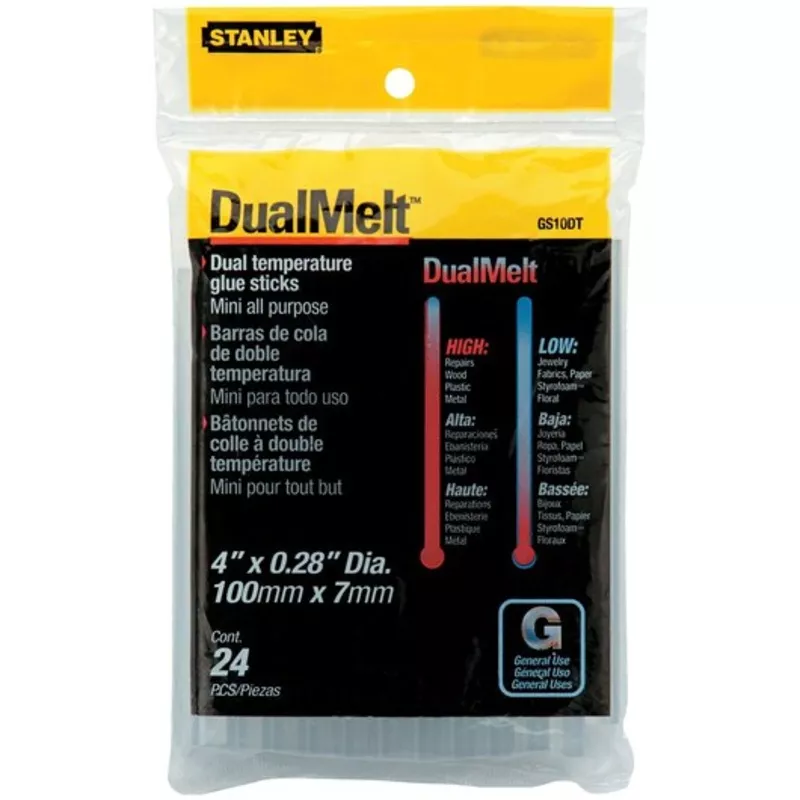 stanley-1-4-in-x-4-in-dual-temp-mini-glue-sticks-24-pk Stanley 1/4 in x 4 in Dual Temp Mini Glue Sticks (24 PK)