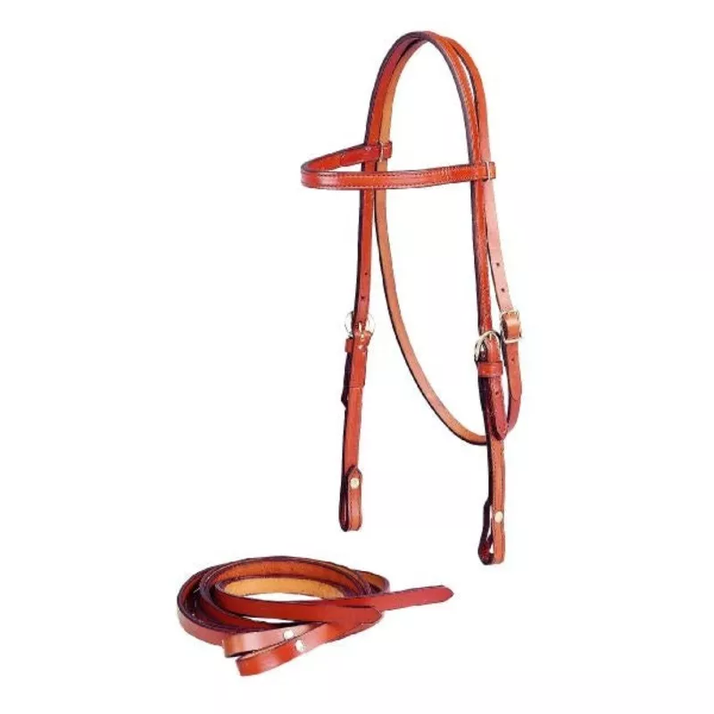 Tory Leather 5/8″ Browband Headstall & Single Ply Reins London