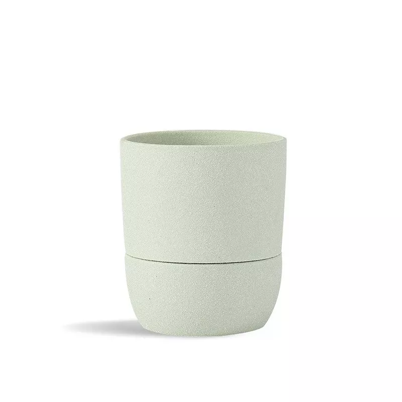 Urban dweller self-watering pot, sand sage green
