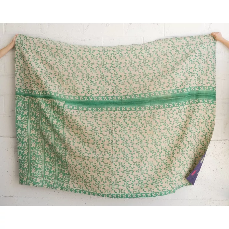vintage-kantha-quilt-floral-vine Vintage Kantha Quilt – Floral Vine