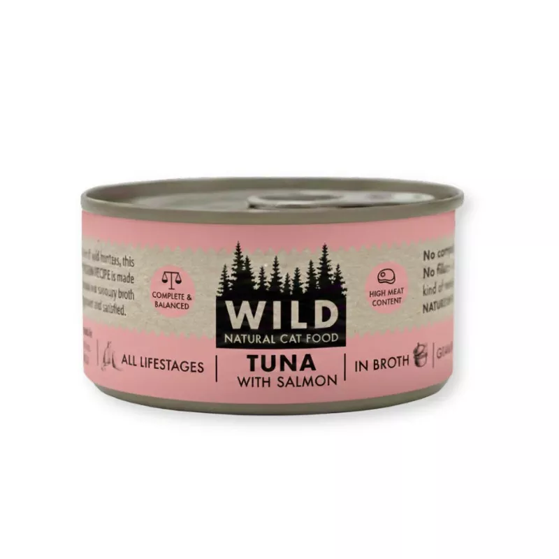 WILD Cat Food Tin – Tuna with Salmon 75G