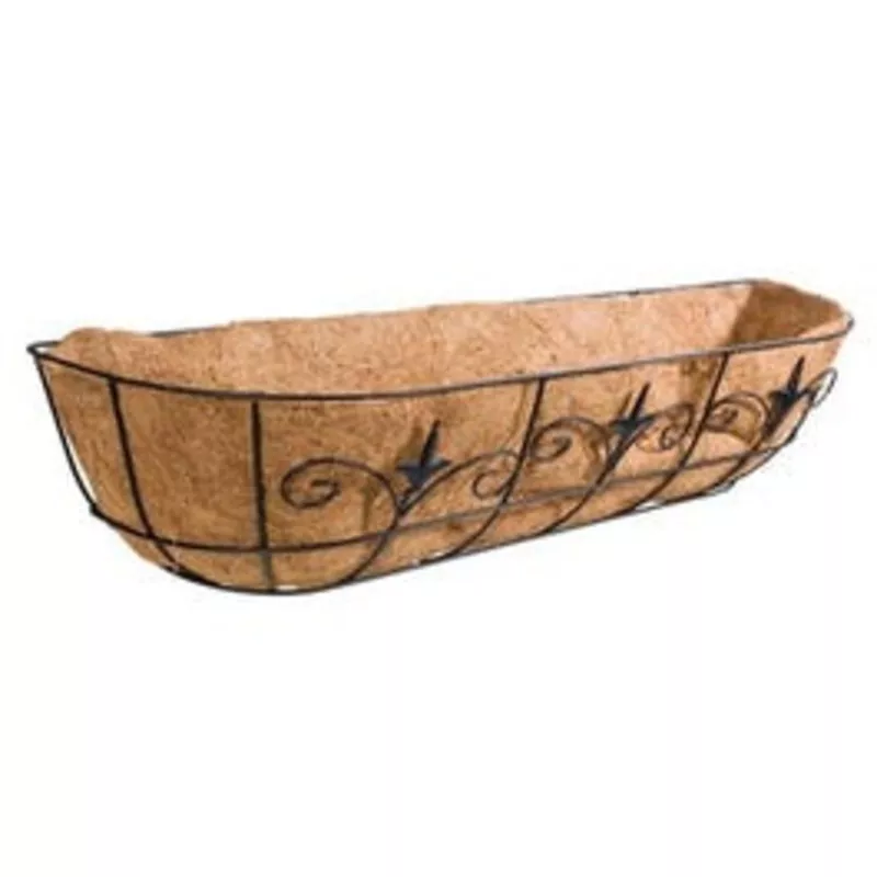 window-deck-planter-black-finial-style-30-in Window & Deck Planter, Black Finial Style, 30-In.