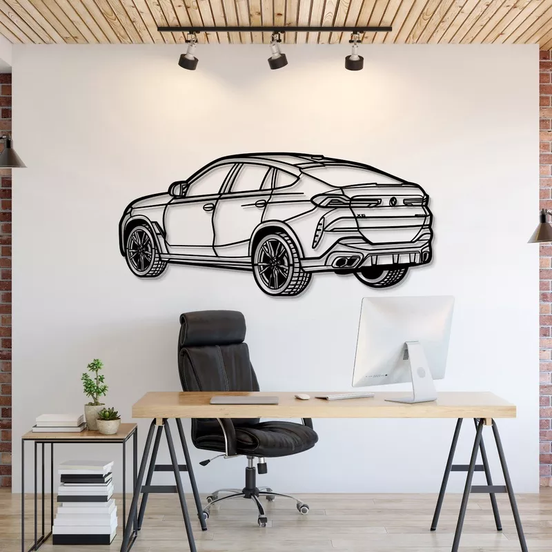 X6 Perspective Metal Car Wall Art – MT1245